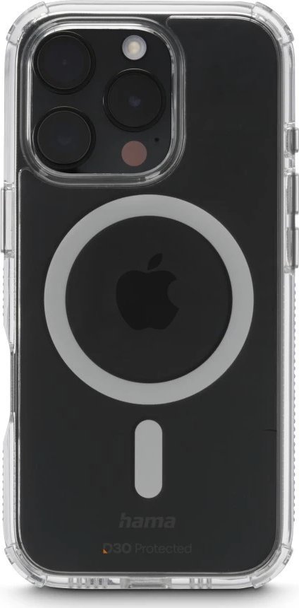 Hama EXTREME PROTECT MAGCASE D3O FUTERAŁ GSM DLA IPHONE 16 PRO, PRZEŹROCZYSTY