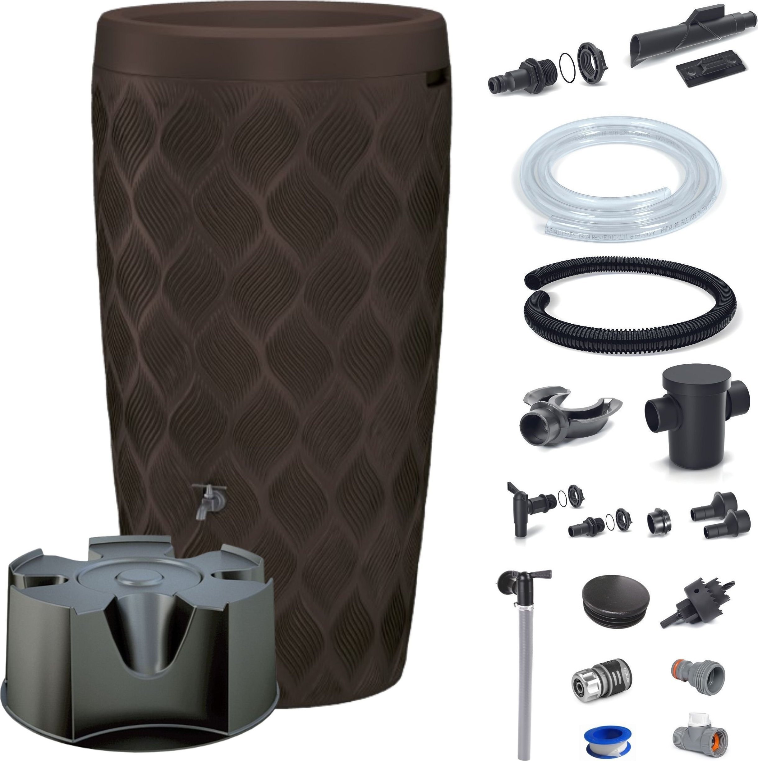 Form-Plastic Zbiornik na deszczówkę Flow 240l + przyłącza, podstawa