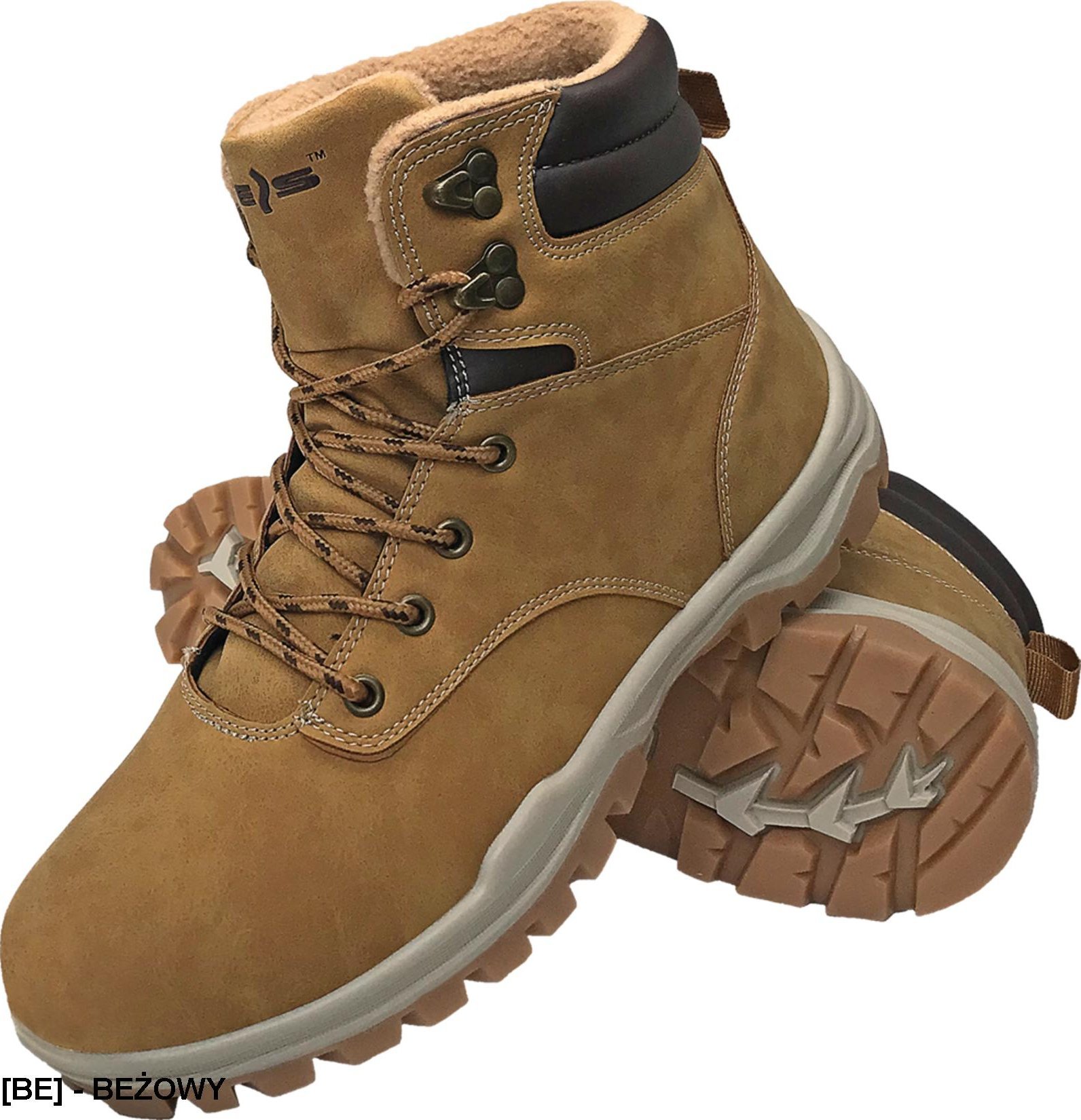 R.E.I.S. BOASPEN - trzewik skóra syntetyczna typu ASPEN ocieplana polarem, - granatowy 40