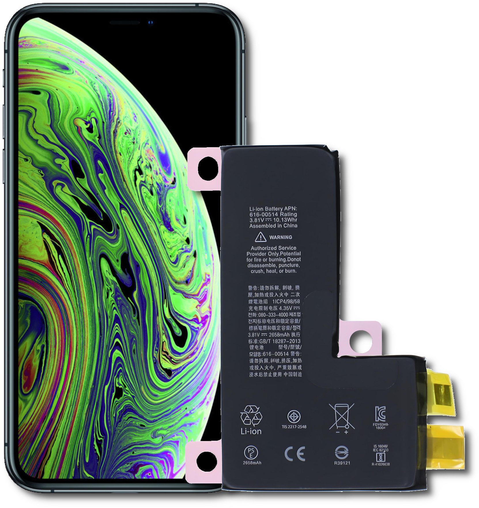 Bateria do iPhone XS Świeżej Produkcji Nowy Akumlator Bez BMS 2658 mAh