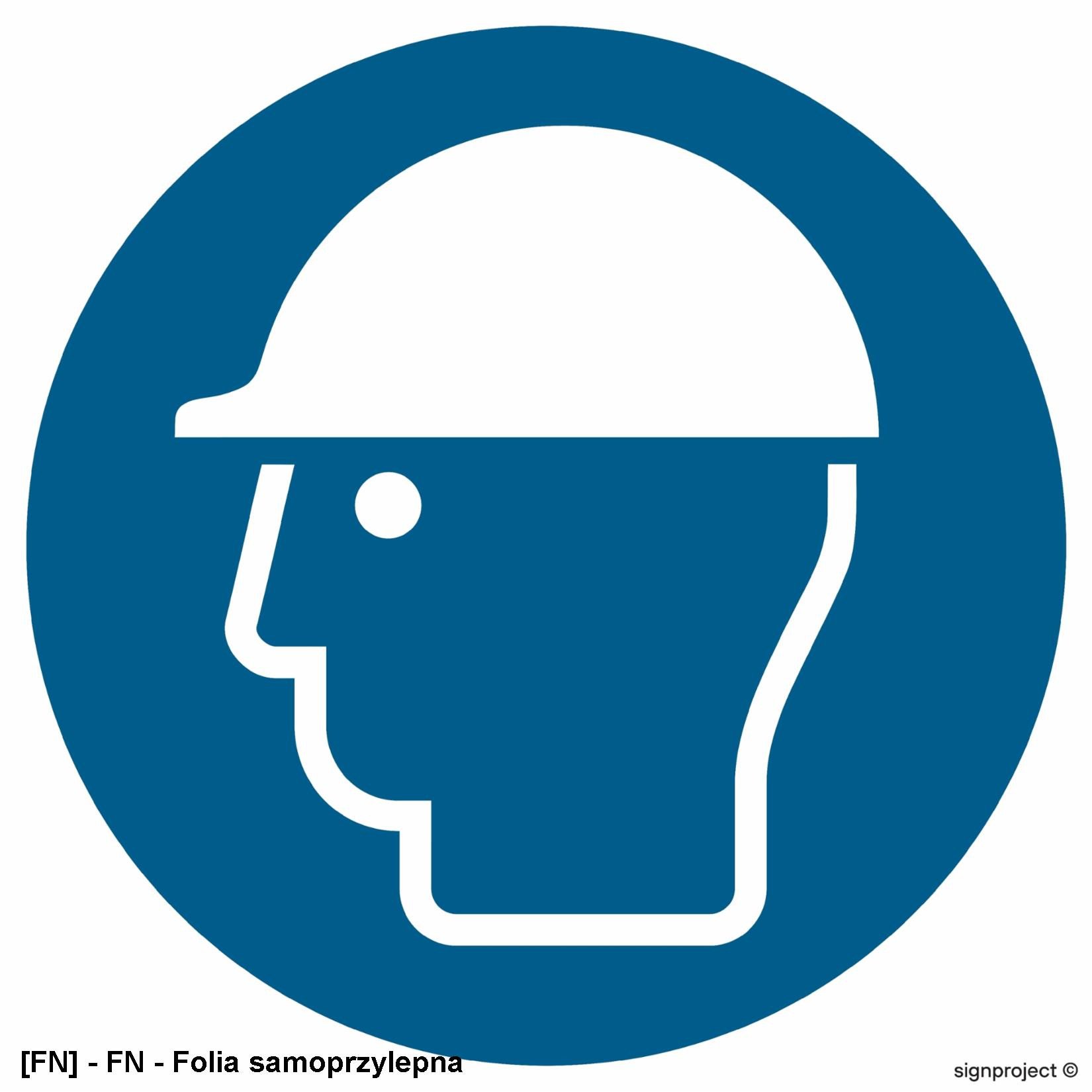 GJ014 - Nakaz stosowania ochrony głowy 500x500