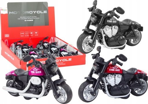LeanToys Motocykl Sportowy Harley z Napędem Frykcyjnym 3 Kolory