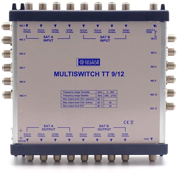 Telkom-Telmor Multiswitch 9/12 CLASSIC - kaskadowy
