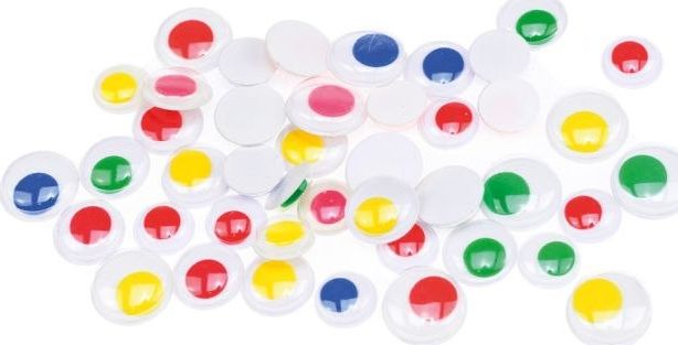 BREWIS Ruchome oczka BREWIS RO19 - 12, 14, 16mm 44szt. kolorowe źrenice Brewis