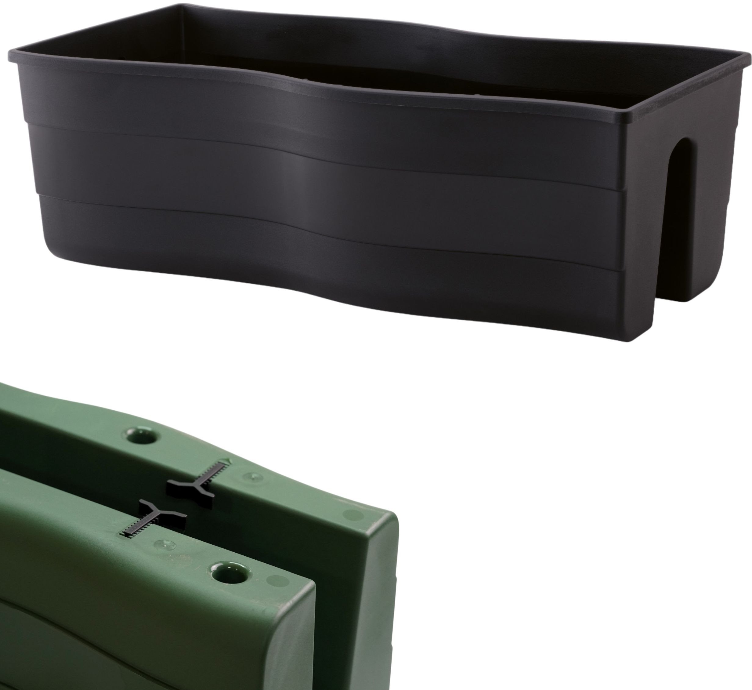 Skrzynka na balustradę Wave 60 Doniczka balkonowa na barierkę