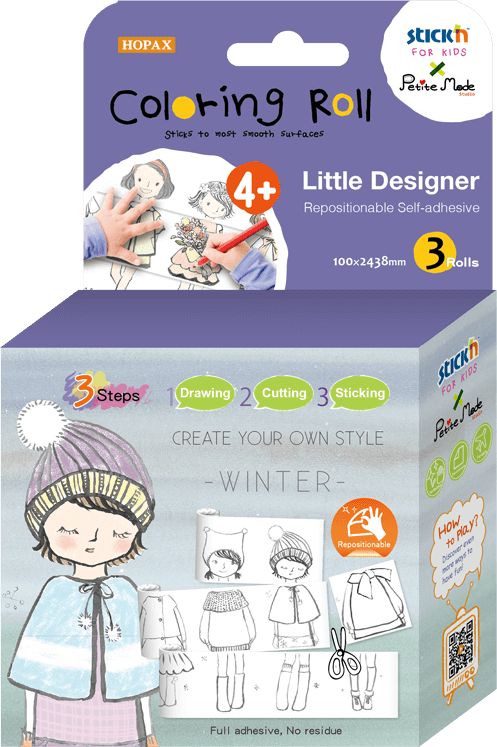 Mała Projektantka Mody Zima - kolorowanka w rolce