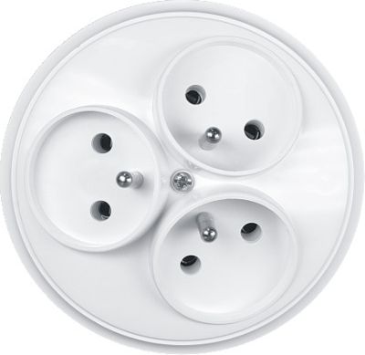 Timex ECO Gniazdo potrójne z/u /montaż w PK60/ białe (PT-36C BI)