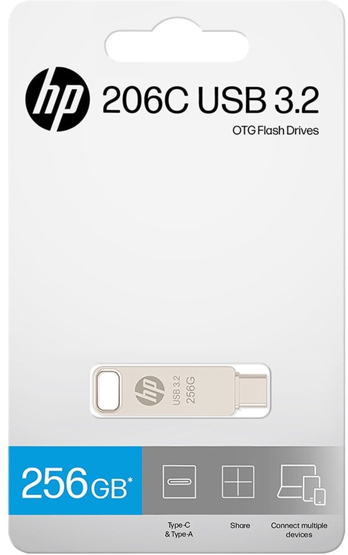 HP 256GB x206c OTG Type-C Metal Flash Drive