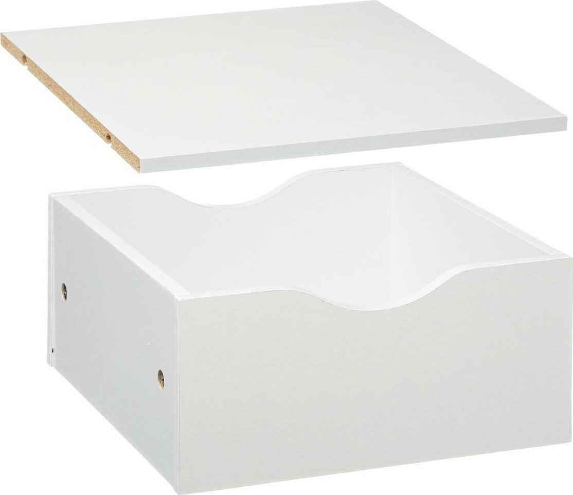5five Szuflada z półką 31 x 31 x 16 cm, kolor biały