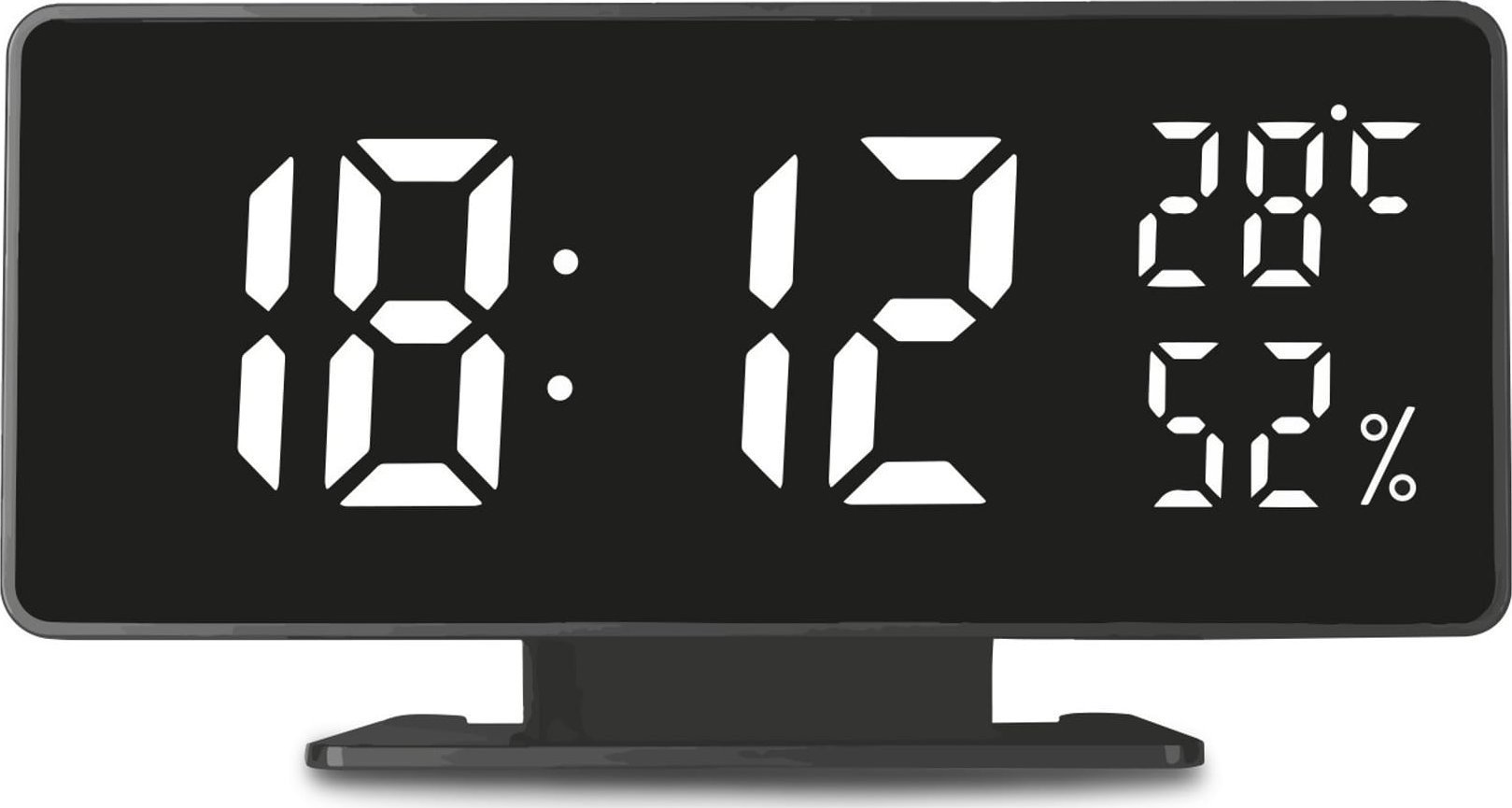 GreenBlue Zegar z alarmem i funkcją termometru, GreenBlue, higrometr, czarny, GB395