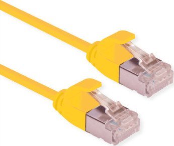 Roline F/UTP DataCenter Patch Cord Cat.6A (Class EA), LSOH, bardzo cienki, żółty, 1,5 m