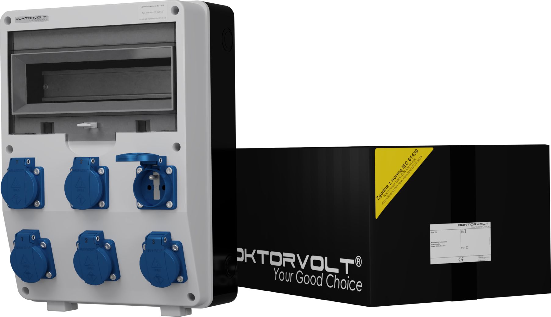 Doktorvolt Rozdzielnica budowlana TD 6x230V gniazda Mennekes Doktorvolt 0571