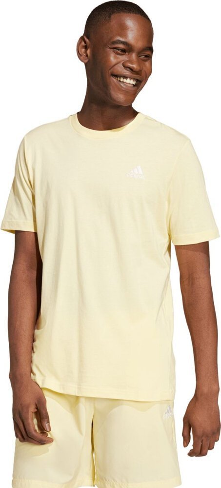 Adidas Koszulka męska adidas Essentials Single Jersey Embroidered Small Logo żółta IX0121 M