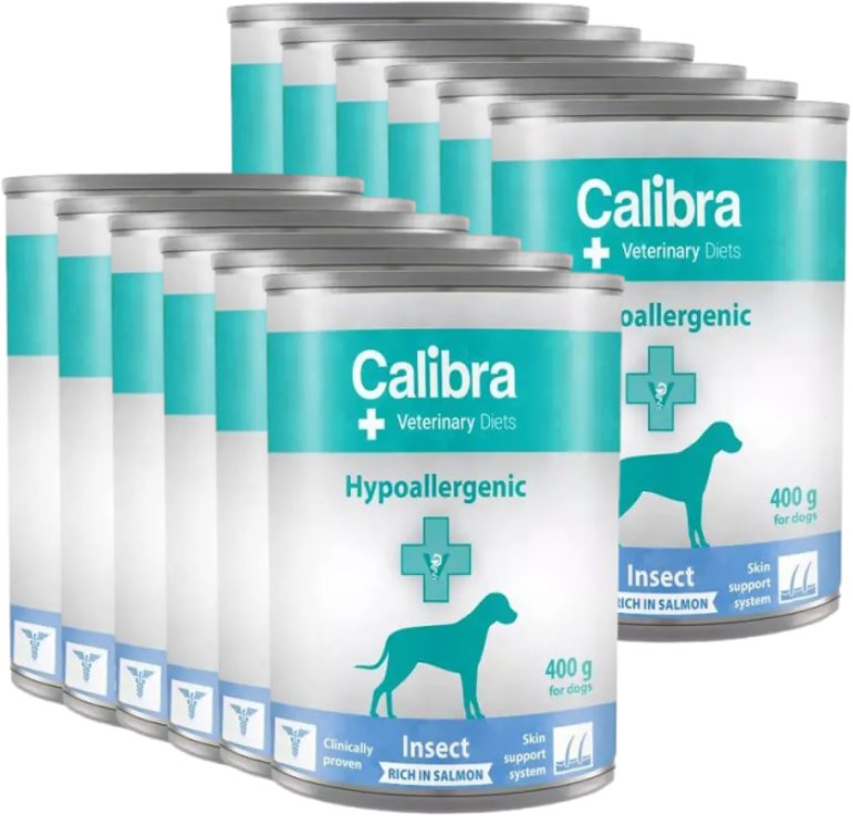 Calibra Veterinary Diets Dog Hypoallergenic Insect & Salmon 12x400g