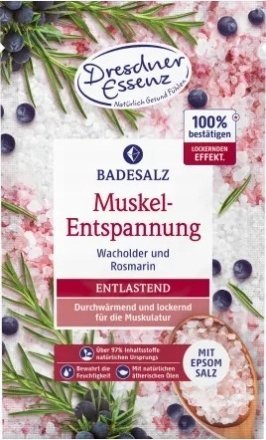 DRESDNER ESSENZ (DE) Dresdner Essenz, Sól do kąpieli, rozluźniająca mięśnie, 60 g (PRODUKT Z NIEMIEC)