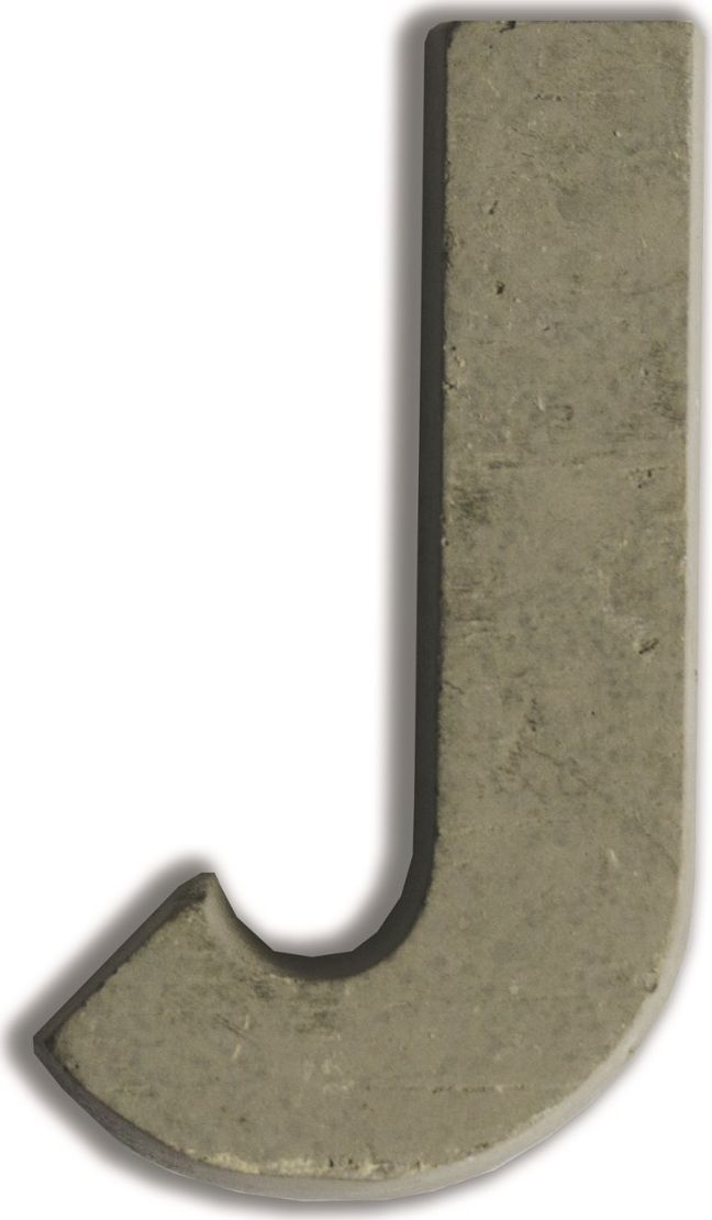 Aladine Litera J z betonu H:7,6 cm