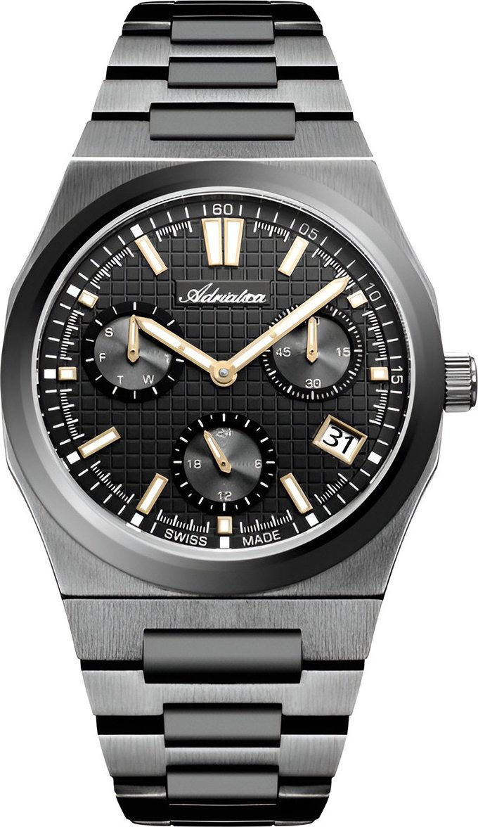 Zegarek Adriatica Zegarek męski Adriatica A8326.S1G6QF szary