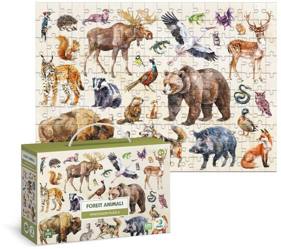 Puzzle 200 Montessori Forest animals