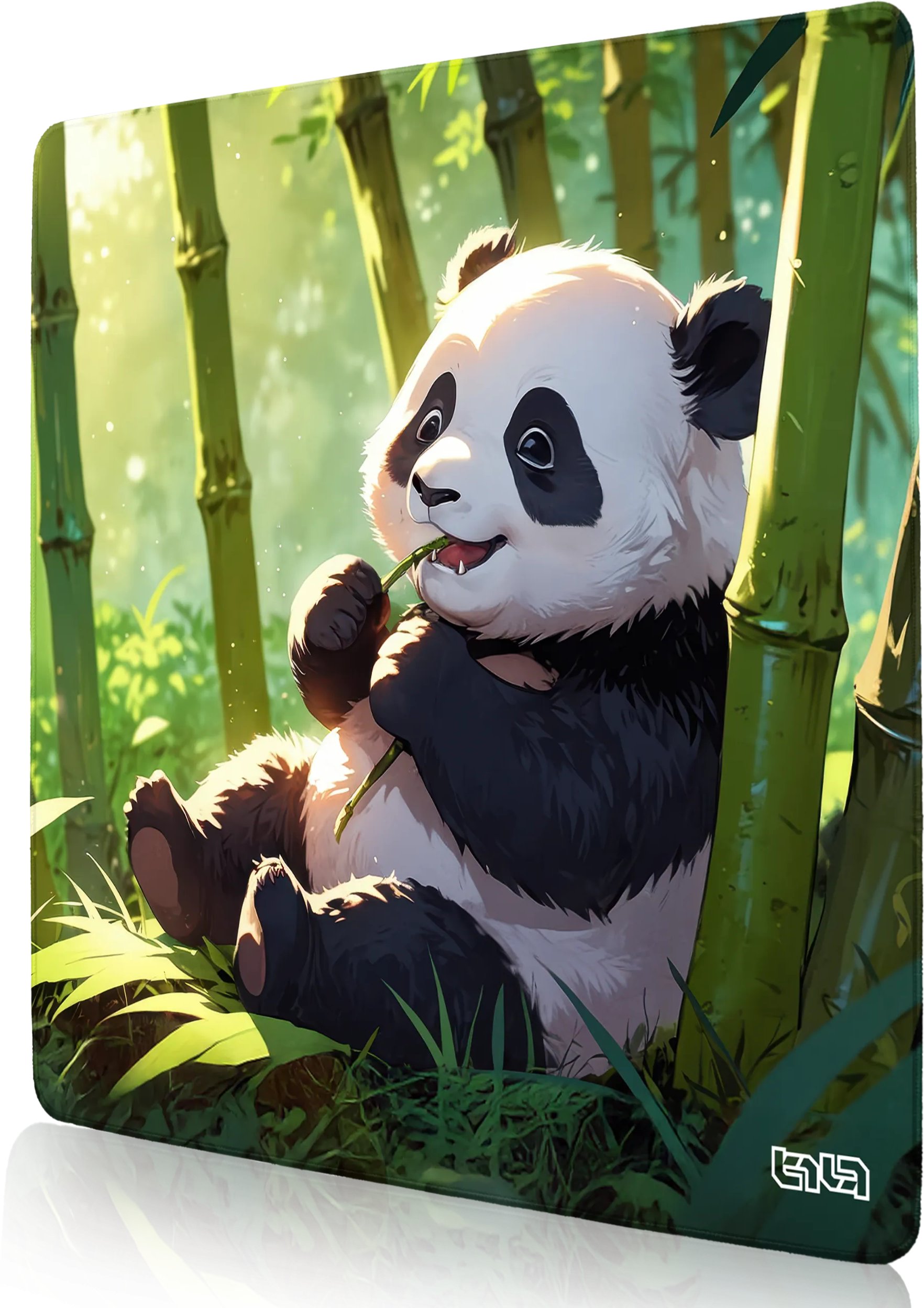 PODKŁADKA POD MYSZKĘ XXL Panda i Smakowity Bambus 30x30 TILT Gamingowa
