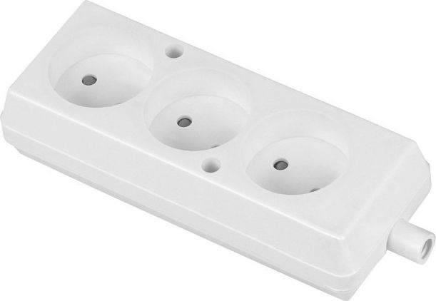 Volteo GNIAZDO POTRÓJNE 16A 250V ROZBIERALNE B/U BIAŁE