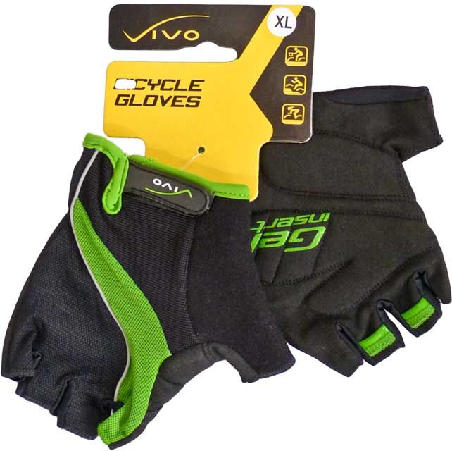 Vivo Rękawiczki rowerowe SB-01-3004 czarno-zielone r. XL (4962104)