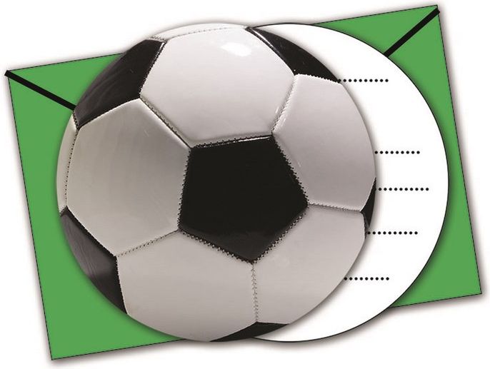 Procos2 Zaproszenie z kopertą Football party 6szt.