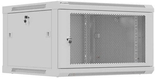 Szafa Lanberg SZAFA INSTALACYJNA RACK WISZĄCA 19" 6U 600X600 SZARA DRZWI PERFOROWANE (FLAT PACK)