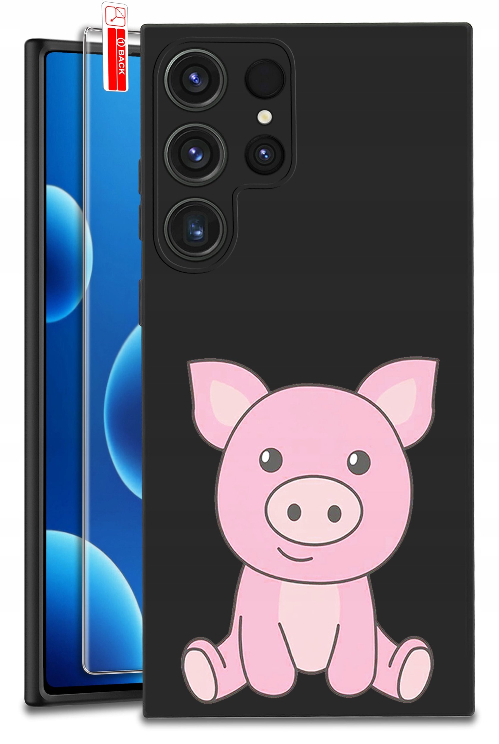 ETUI do Samsung Galaxy S25 Ultra WZORY | SILIKONOWE MATT CASE + SZKŁO 9H