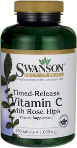 Swanson Witamina C1000 dzika róża 250 kaps.