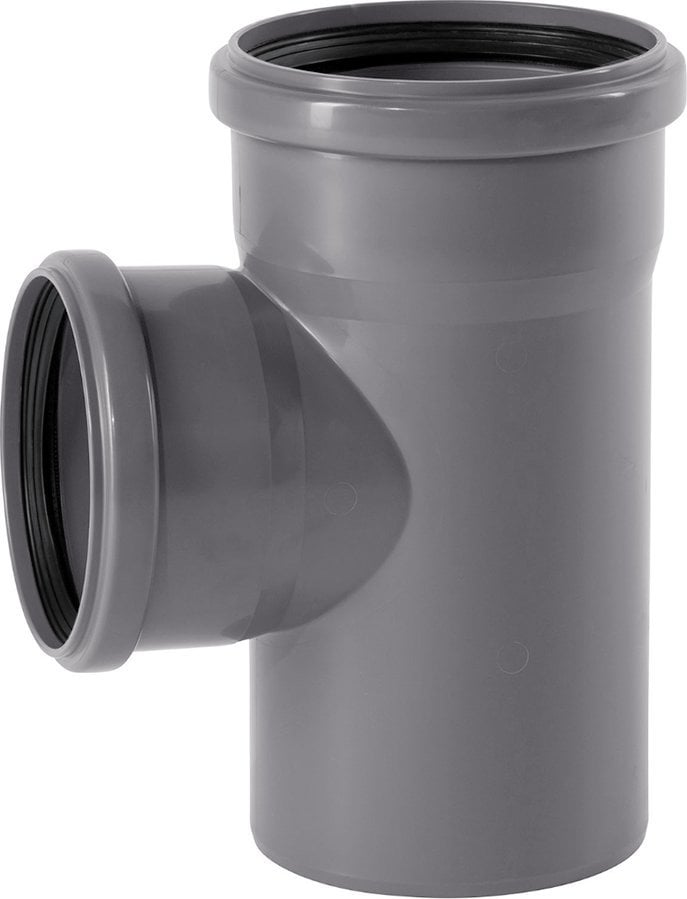 Trójnik kanalizacji wewnętrznej PP 125/110/87 HTEA szary