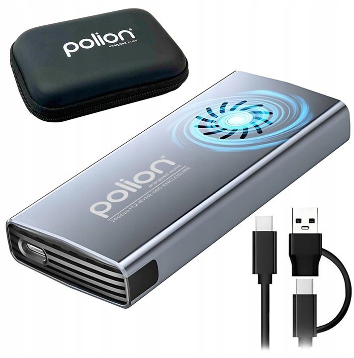 Kieszeń na dysk SSD M.2 NVMe z wentylatorem USB-C 3.2 do 4TB