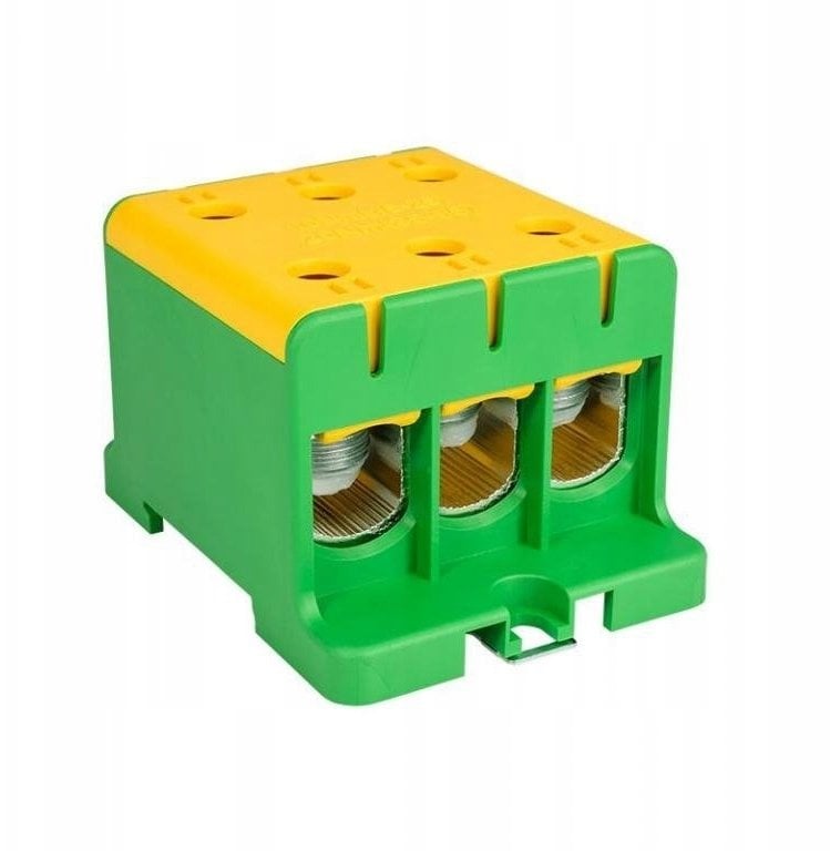 Elektro-Plast rozdzielacz odgałęźny trójpolowy AL/CU 3x95mm2 zielony montaż płaski i na szynę TH WLZ35/3x95/z 48.397