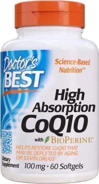 DOCTORS BEST Koenzym Q10 100 mg i Piperyna BioPerine 60 kapsułek Doctor's Best