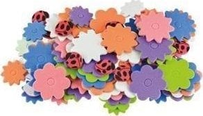 BREWIS Naklejki z pianki kwiatki 88szt