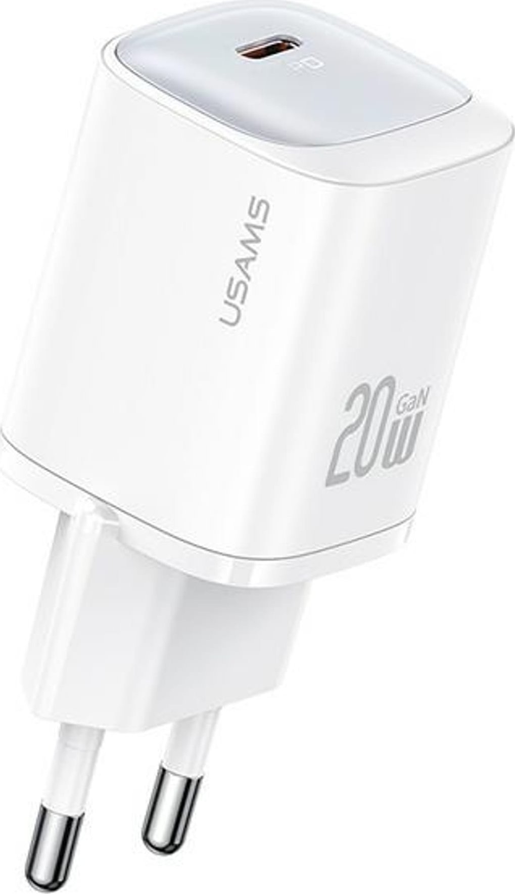 Ładowarka Usams USAMS Ład. siec. CC248 20W GaN USB-C Fast Charging HC Series biały/white CC248TC02