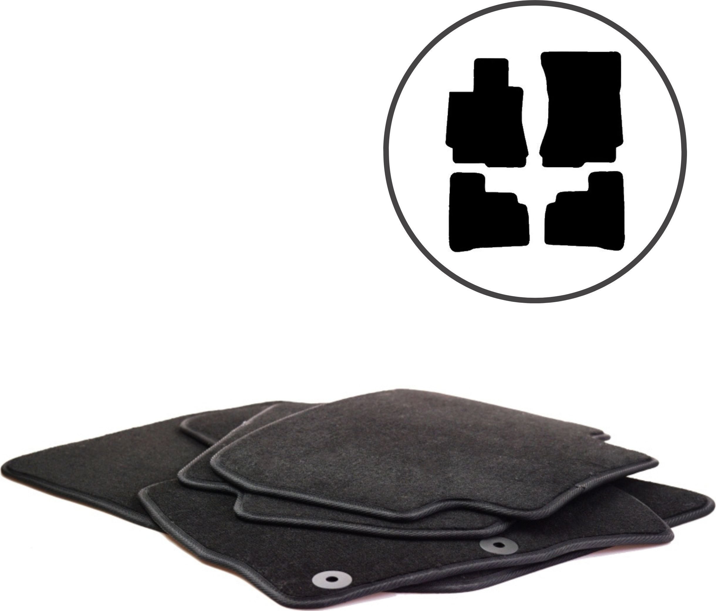 Dikel 4 Dywaniki samochodowe Mercedes Klasa S W221 Long