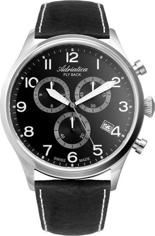 Zegarek Adriatica Zegarek męski Adriatica A8267.5224CH1 czarny
