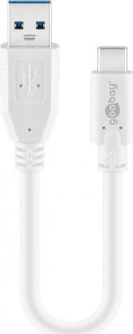 Kabel USB Goobay USB-A - USB-C Biały (JAB-2947899)