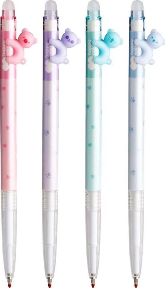 GDD Długopis usuwalny Bears Pastel 0.5mm nieb. (12szt)