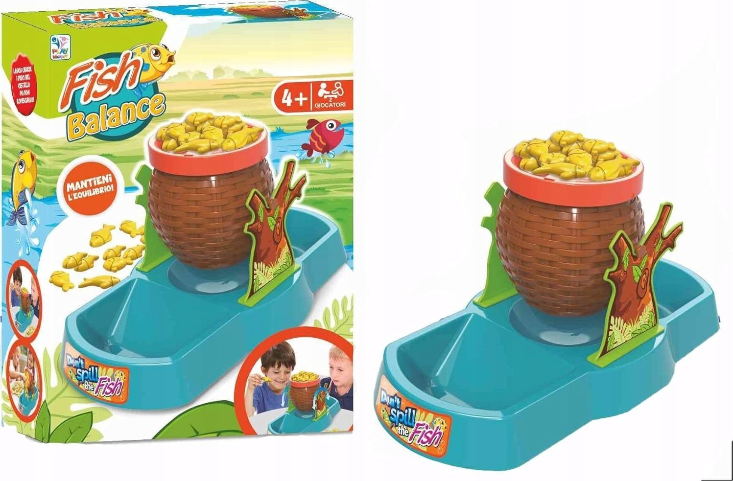 Zabawna gra zręcznościowa KOSZ RYBEK "Don't spill the Fish" Balansujące rybki