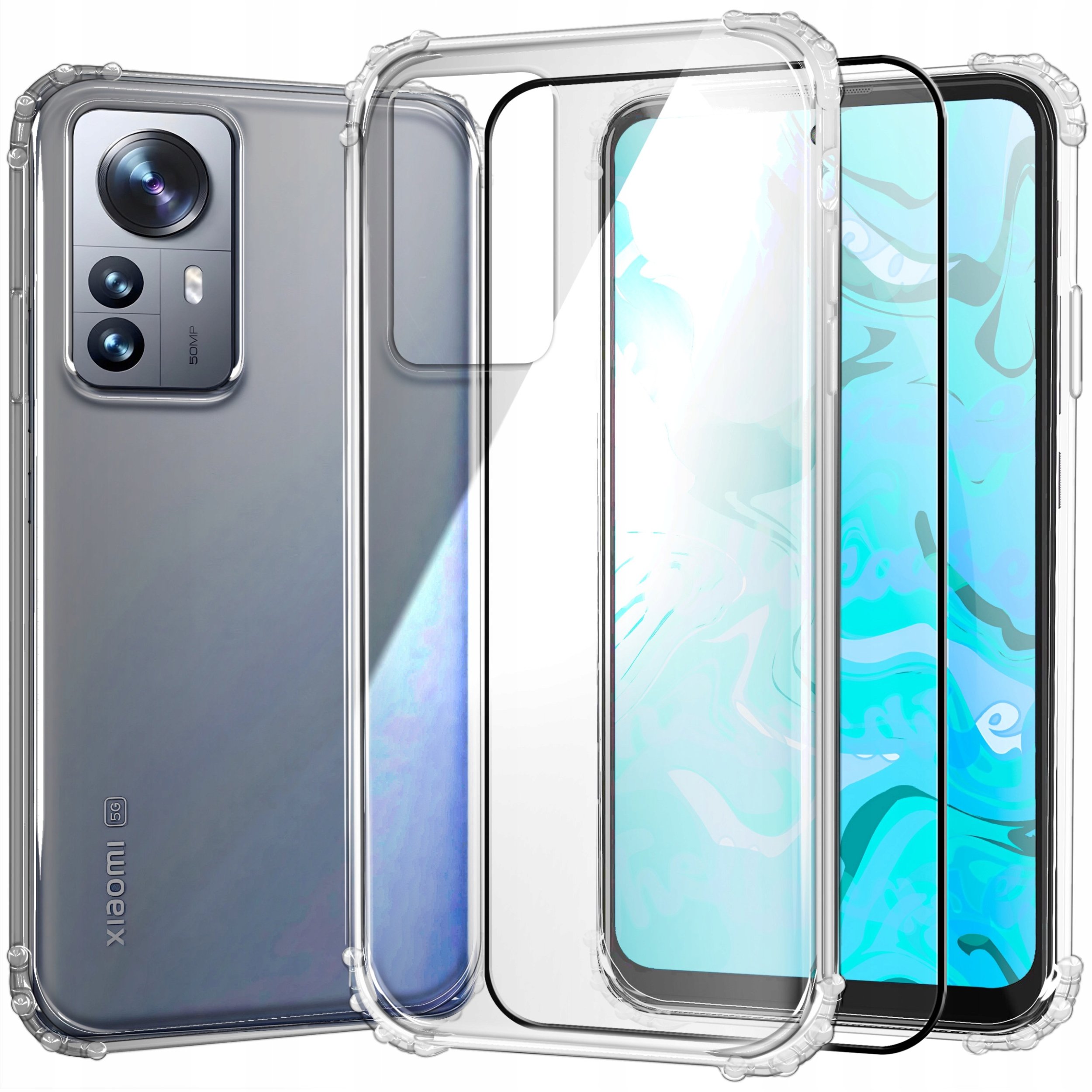 ETUI PANCERNE DO XIAOMI 12 LITE | CASE SILIKON SLIM ANTI SHOCK SZKŁO 9H