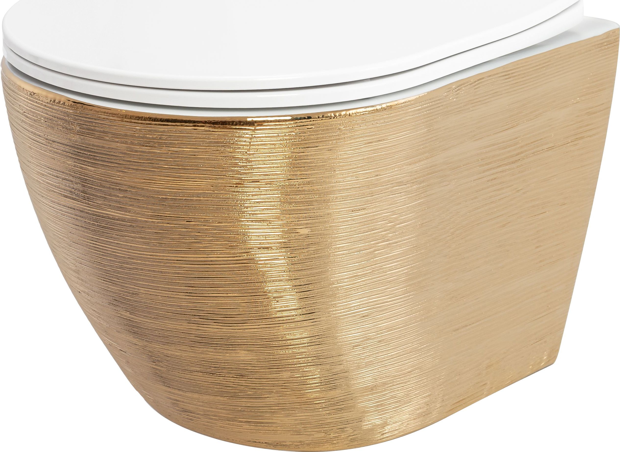 Miska WC Rea Misa WC podwieszana Carlo Flat Brush Gold