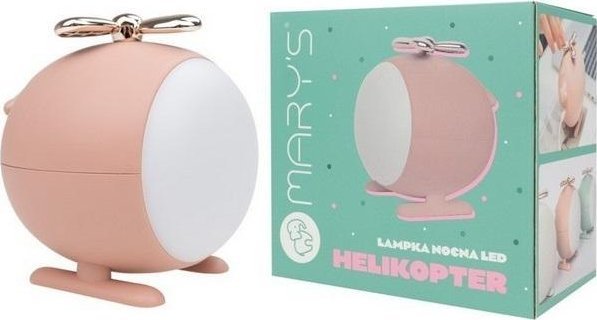 Lampka nocna LED helikopter różowy