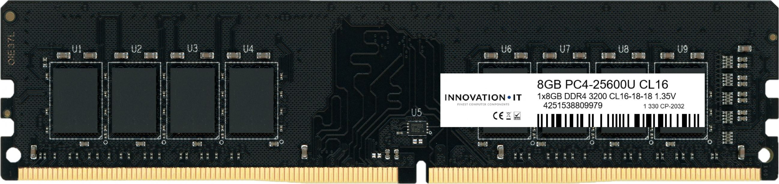 Pamięć Innovation IT DDR4, 8 GB, 3200MHz, CL16 (Inno8G3200S)