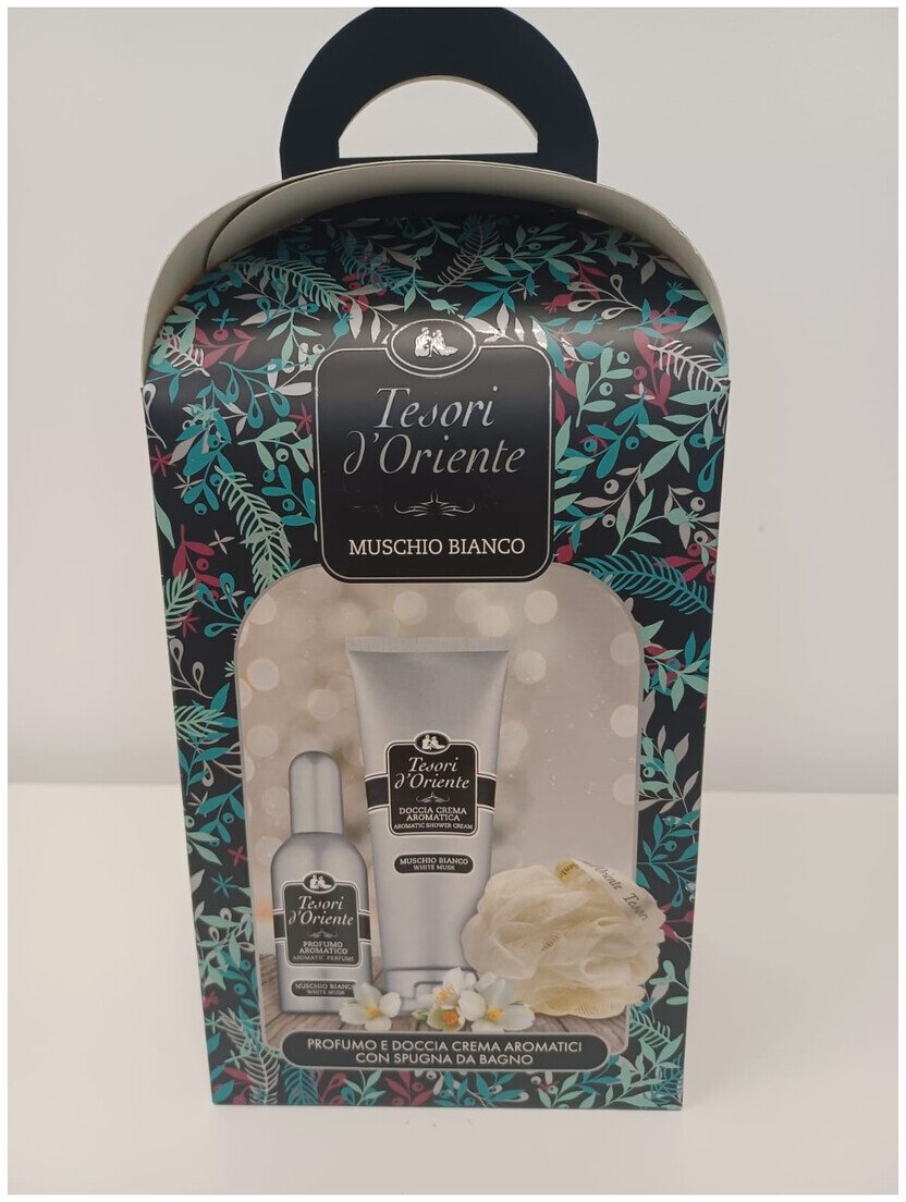 ART.ROZNE D`oriente Zestaw prezentowy biały musk (woda toaletowa 100 ml + żel pod prysznic 75 ml + myjka do kąpieli)