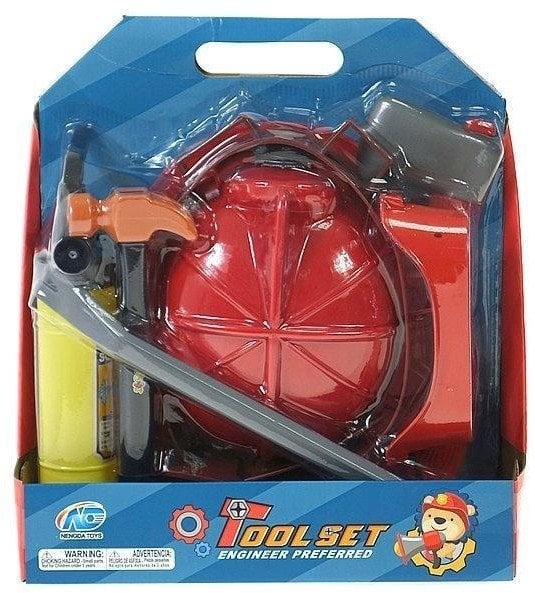 Zestaw strażacki z hełmem i pasem 7 elementów