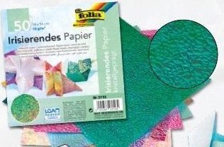 Papier opalizujący kryształy 14x14cm 50szt