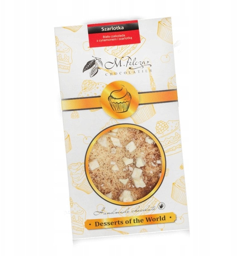 M.Pelczar Chocolatier Biała czekolada Desery Świata - Szarlotka 50g