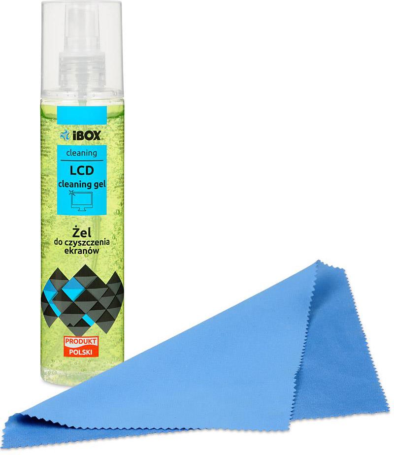 iBOX Zestaw czyszczący do ekranów LCD (żel + ściereczka) (CHGG2)
