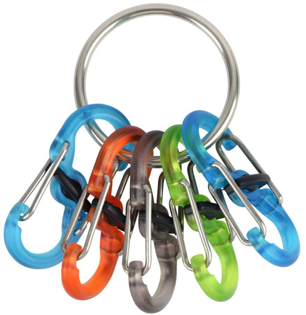 Nite Ize KeyRing + 5x micro karabińczyk transparentny mixkolorów (KRGP-11-R3)
